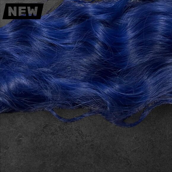 New Long Wavy Synthetic Wig – Deep Navy Blue - Picture 5 of 7